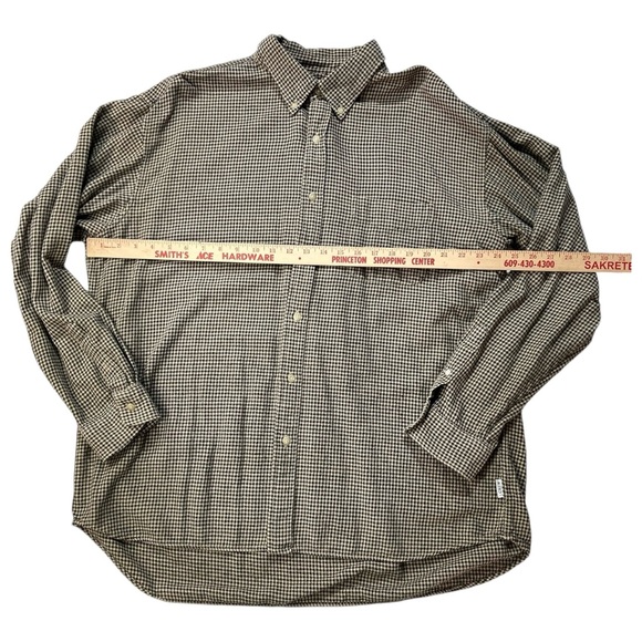 Vintage J.Crew Flannel Button Down Shirt Mens XL Houndstooth 100% Cotton Y2K - Picture 9 of 9
